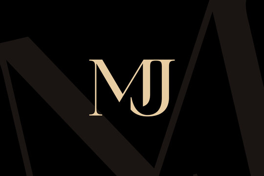 MJ or JM letter logo icon design. Classic style luxury initials monogram.