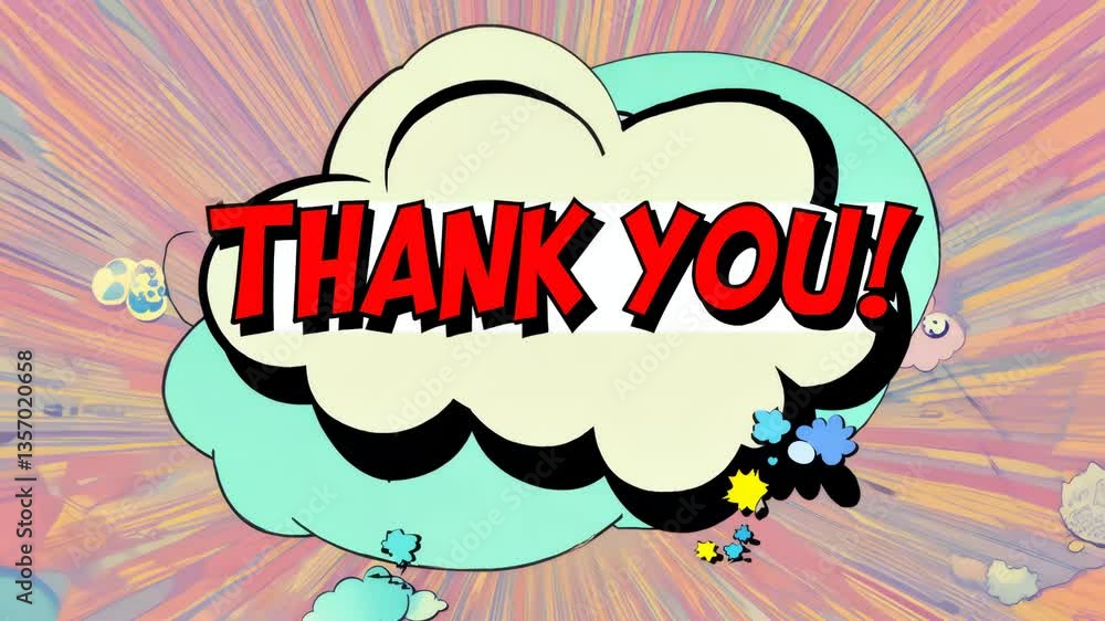 Poster a cartoon image of a cloud with the words 