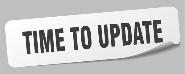 time to update sticker. time to update label