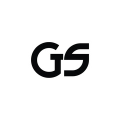 GS monogram logo design letter text name symbol monochrome logotype alphabet character simple logo