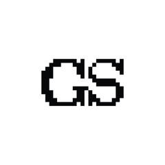 GS monogram logo design letter text name symbol monochrome logotype alphabet character simple logo