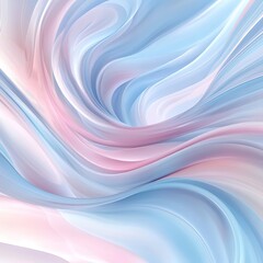 Fototapeta premium Soft pastel sky blue and pale pink swirls, delicate and smooth with flowing transitions