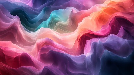 Fototapeta premium Abstract Colorful Wavy Pattern Background, Abstract colorful wavy pattern with vibrant gradient hues