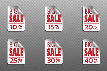 A set of banners, discounts and sales.