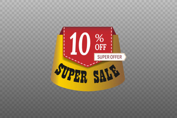 Mega sale banner discount up to 10%.