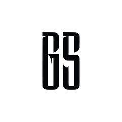 GS monogram logo design letter text name symbol monochrome logotype alphabet character simple logo