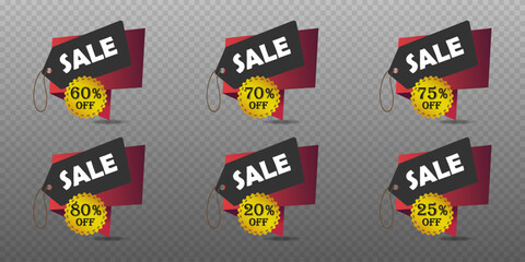A set of banners, discounts and sales.