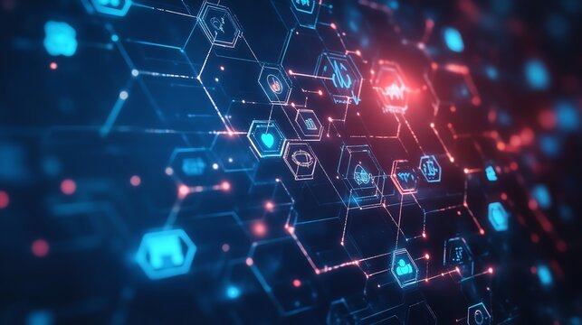 Digital network, data, technology, innovation