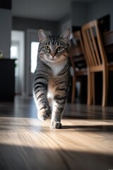 image of a cat in the foreground
