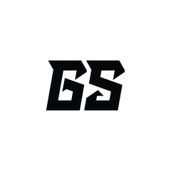 GS monogram logo design letter text name symbol monochrome logotype alphabet character simple logo