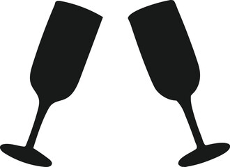 Cheers! Two Champagne Flutes Celebrating a Special Occasion