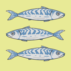 Canned sardines vector Icon Illustration Animal food Icon Isolated