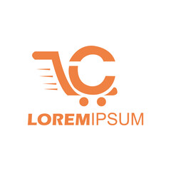 Shopping logo design and company template 