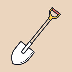 shovel vector illustration