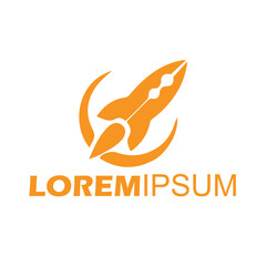 Rocket logo design and company template 