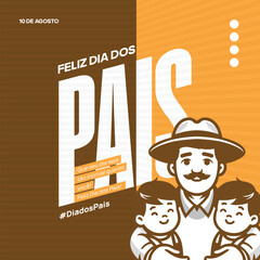 creative fathers day digital artwork for ads in brazilian portuguese