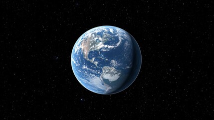 Obraz premium A view of Earth from space with stars and the curvature of the planet