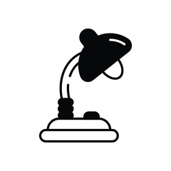 Desk Lamp vector icon stock illustration