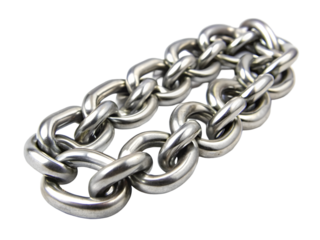 metal chain isolated on white