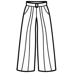 Wide Leg Pants Illustration  Fashionable Trousers Design