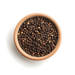 A bowl of freshly ground black peppercorns
