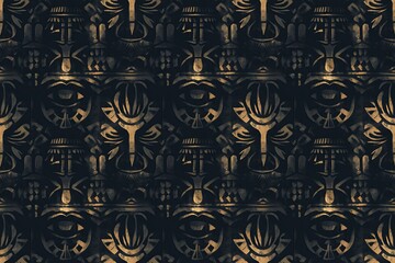 Tribal African Pattern in Gray