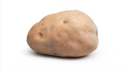 Fototapeta premium Raw potatoes on a white background, hyper-realistic, over-detailed close-up