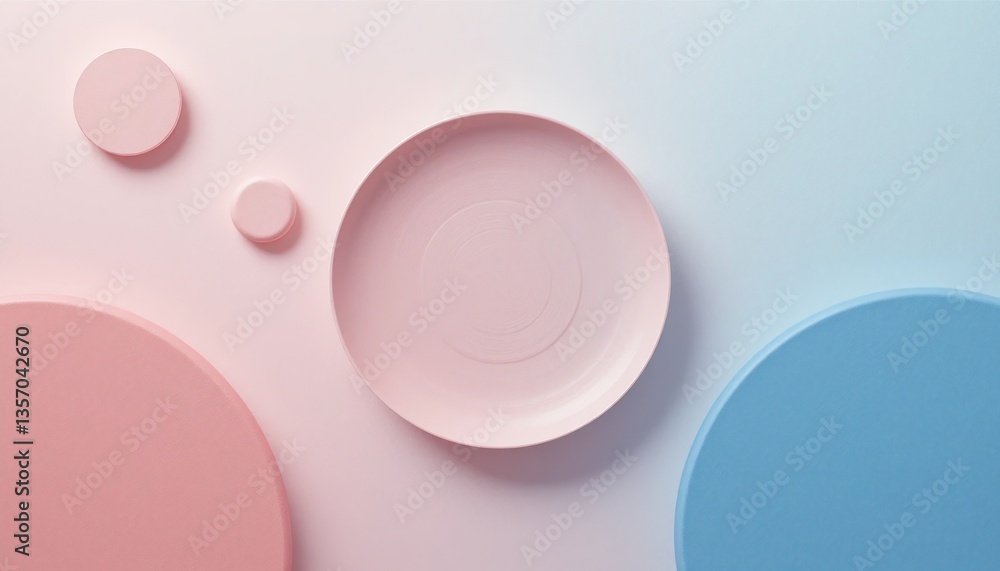 Poster creative design elements circular shapes and colors minimalist environment 2d graphic art modern aes