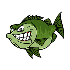 vector illustration of a cartoon fish