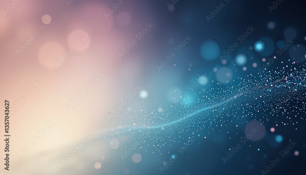 Aufkleber dynamic light particles dance abstract background digital art ethereal environment close-up view con