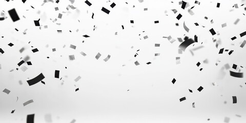 Colorful confetti falling against a white background, creating a festive atmosphere for celebrations (1)