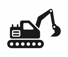 bulldozer excavator isolated on white