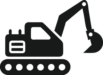 bulldozer excavator isolated on white