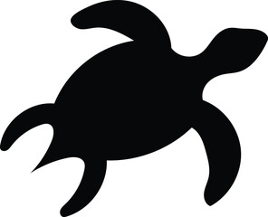 vector illustration of cartoon turtle