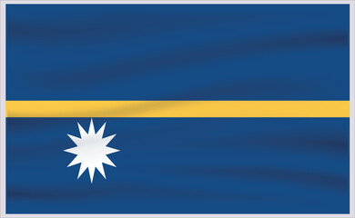 Nauru official flag vector with standard size and proportion. National flag emblem with accurate size and colors.