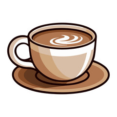 Obraz premium coffee cup vector on white background