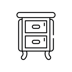 Nightstand vector icon stock illustration