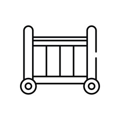 Crib vector icon stock illustration