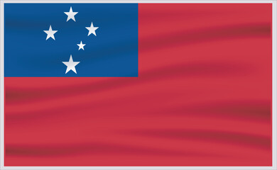 Samoa official flag vector with standard size and proportion. National flag emblem with accurate size and colors.