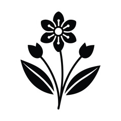 Spring Flowers and Leaves vector icon