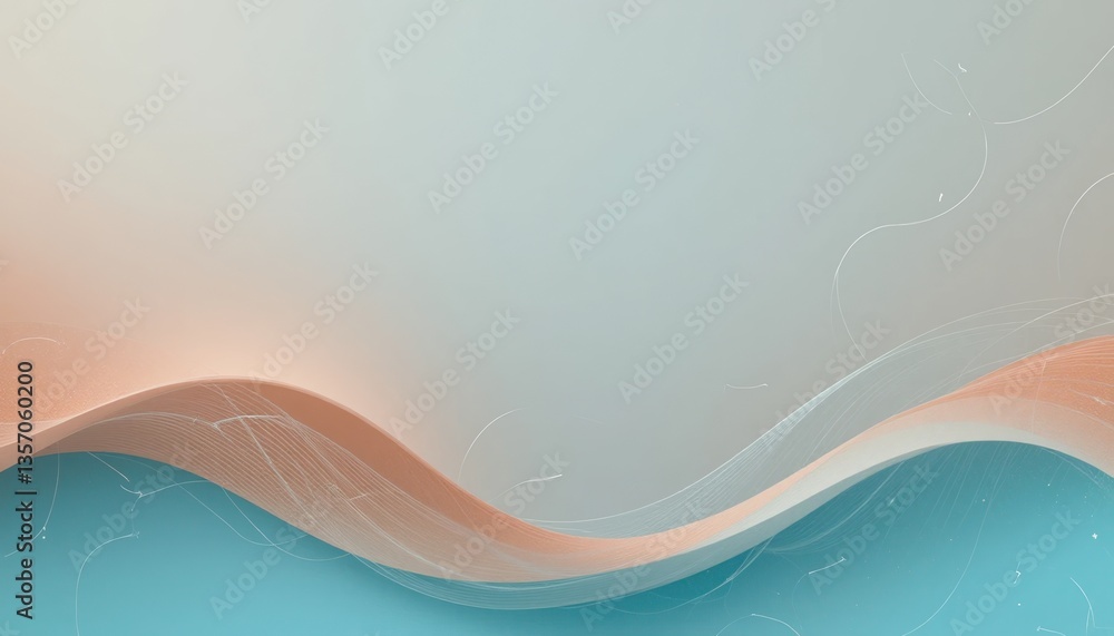 Poster dynamic flowing waves digital art creation studio abstract background calm environment aesthetic vie