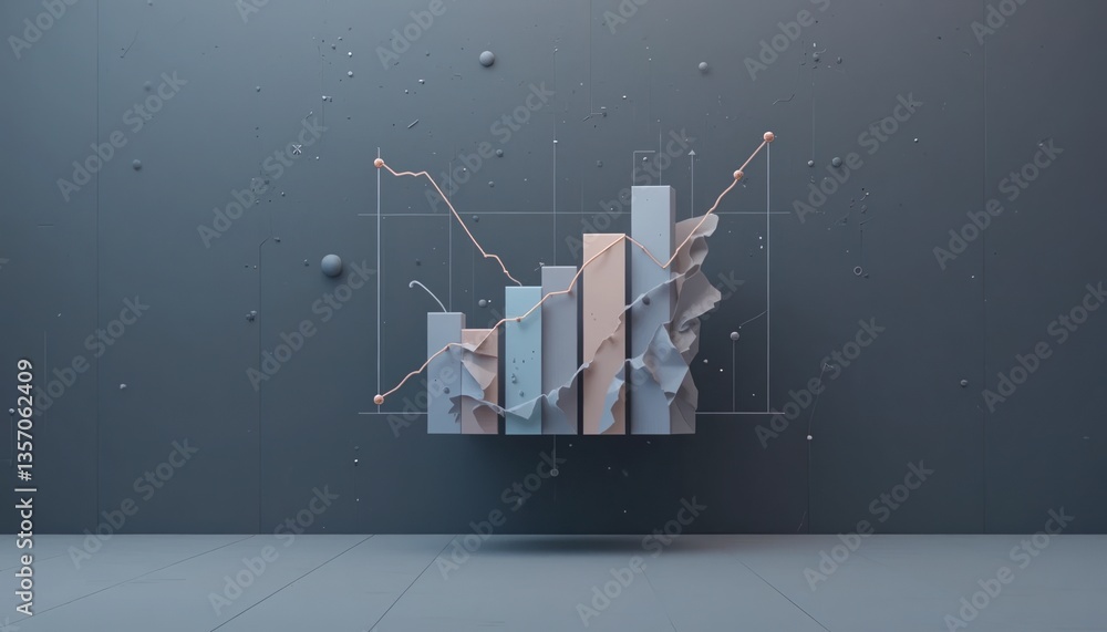Poster data visualization trends business analytics digital graph representation modern office 3d viewpoint