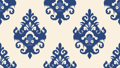 geometric ethnic vintage texture vector art design. textile fashion pattern line ikat seamless pattern and batik fabric texture asian background wallpaper geometry indian. Ethnic abstract ikat art .
