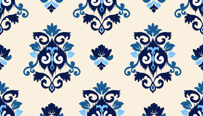 geometric ethnic vintage texture vector art design. textile fashion pattern line ikat seamless pattern and batik fabric texture asian background wallpaper geometry indian. Ethnic abstract ikat art .
