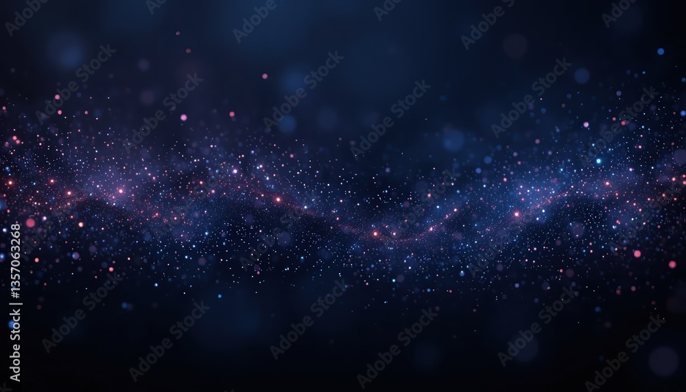 Aufkleber stellar exploration of cosmic particles outer space abstract art dark environment wide-angle view ga