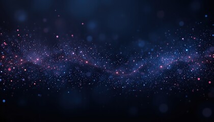 Fototapeta premium Stellar exploration of cosmic particles outer space abstract art dark environment wide-angle view galactic concepts for enhanced seo visibility