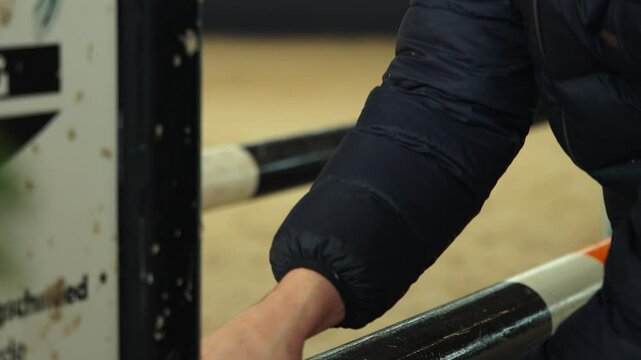 Cleaning Horse Jump Poles &ndash; Equestrian Equipment Maintenance