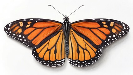 Fototapeta premium Monarch Butterfly with Open Wings – Nature and Wildlife