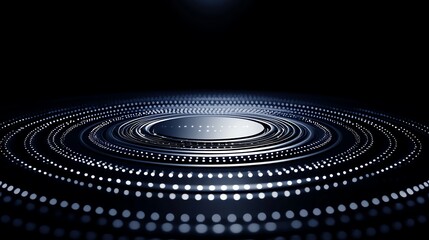 radiating circular patterns with moody dark-to-light gradient, vector style, tech-inspired and clean atmosphere