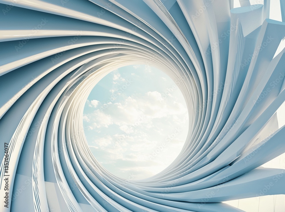 Aufkleber the concept of future modern facade design is embodied in an abstract background featuring a white c